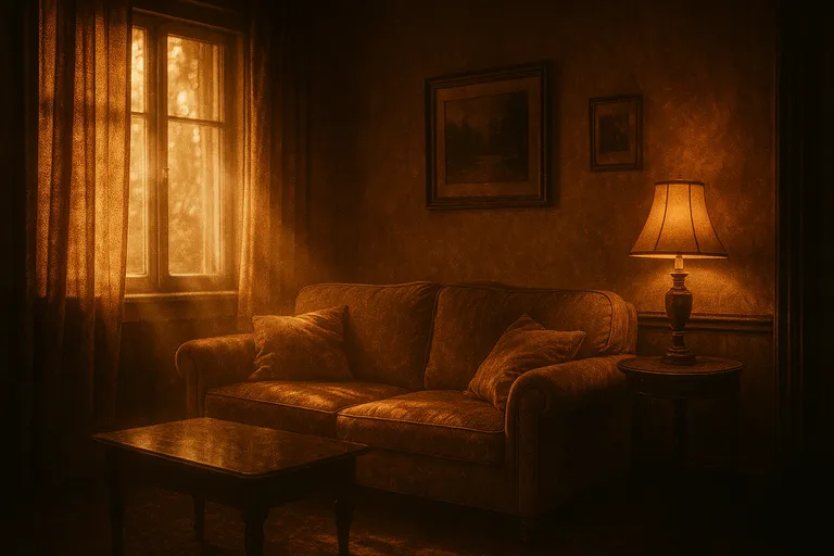 A sunlit field with soft, glowing highlights and slight chromatic aberration characteristic of a vintage lens.